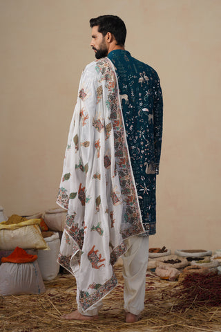 VYOM TEAL BLUE KURTA SET