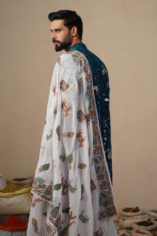 VYOM TEAL BLUE KURTA SET