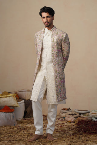 HEERN CHIKU SHERWANI SET