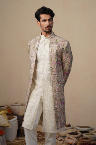 HEERN CHIKU SHERWANI SET
