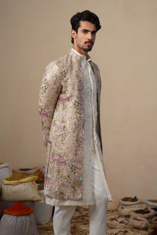 HEERN CHIKU SHERWANI SET