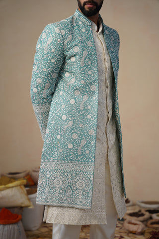 JAHAN SKYBLUE INDOWESTERN SET