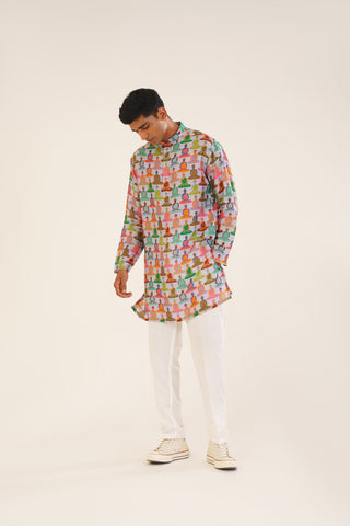 Yajut- Printed short kurta