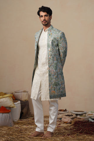 PARIND GREEN INDOWESTERN SET