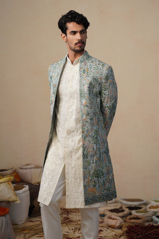 PARIND GREEN INDOWESTERN SET