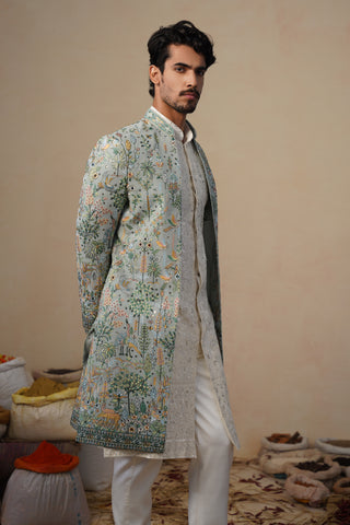 PARIND GREEN INDOWESTERN SET