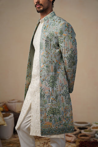 PARIND GREEN INDOWESTERN SET