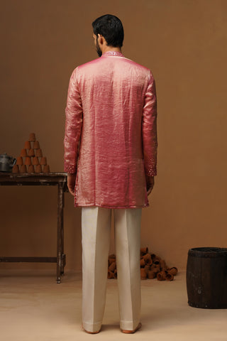 ARYA PINK V NECK SHORT KURTA SET