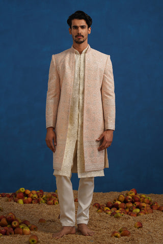 KAMAL CUTDANA PINK SHERWANI SET