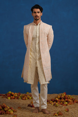 KAMAL CUTDANA PINK SHERWANI SET