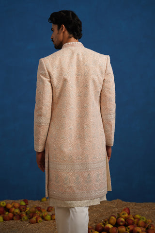 KAMAL CUTDANA PINK SHERWANI SET