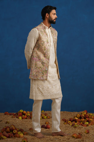 HEERAN CHIKU KURTA JACKET SET