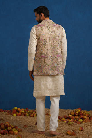 HEERAN CHIKU KURTA JACKET SET