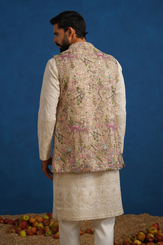 HEERAN CHIKU KURTA JACKET SET