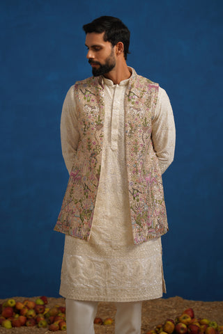HEERAN CHIKU KURTA JACKET SET