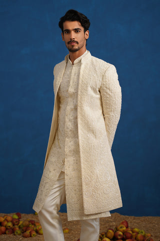 ANANT CUTDANA IVORY SHERWANI SET