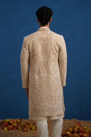 MAYURESH BEIGE SHERWANI SET
