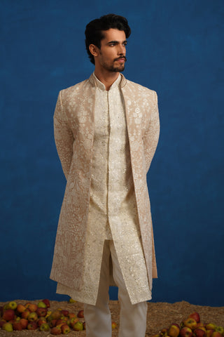 MAYURESH BEIGE SHERWANI SET