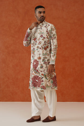 Veer Multicolored  Kurta Set With patiyala