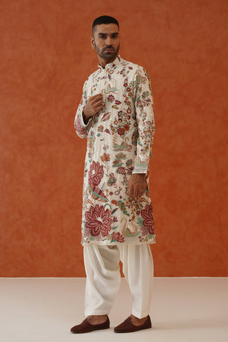 Veer Multicolored  Kurta Set With patiyala