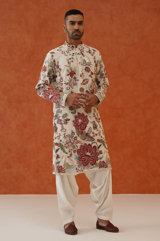 Veer Multicolored  Kurta Set With patiyala