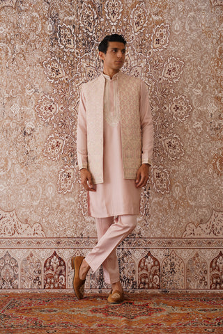 Rayyan -Pink Multicolored Jacket Kurta Set