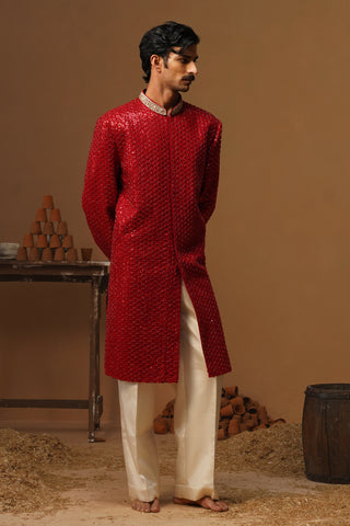 HUMSAFAR RED INDO - WESTERN  SET