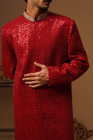 HUMSAFAR RED INDO - WESTERN  SET