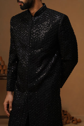 HUMSAFAR BLACK INDO - WESTERN SET