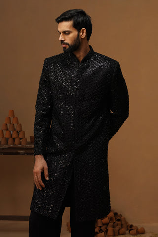 HUMSAFAR BLACK INDO - WESTERN SET