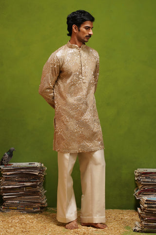 ARJUN BEIGE SHORT KURTA SET