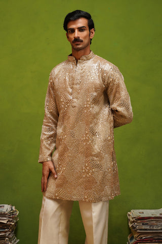 ARJUN BEIGE SHORT KURTA SET