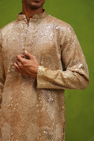 ARJUN BEIGE SHORT KURTA SET
