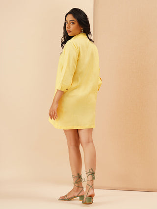 Yellow Mirabella Zipper Dress