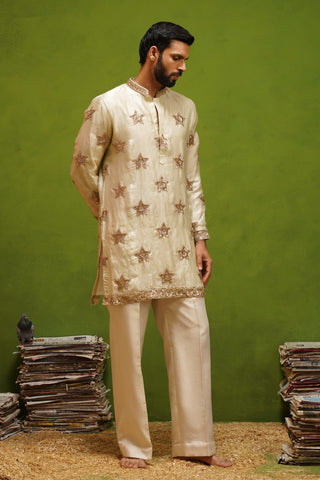 STAR BEIGE SHORT KURTA SET