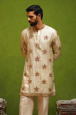STAR BEIGE SHORT KURTA SET