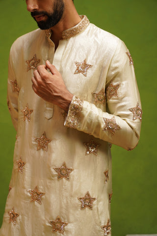 STAR BEIGE SHORT KURTA SET