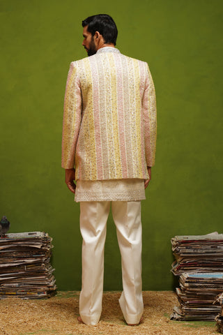AAFREEN MULTI JODHPURI SET WITH V NECK KURTA
