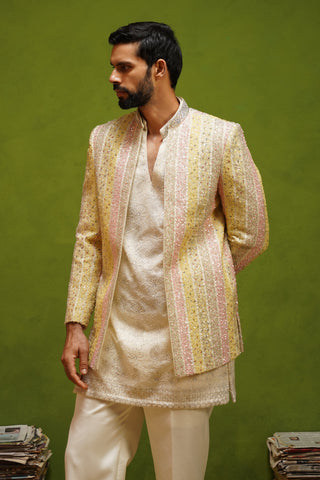 AAFREEN MULTI JODHPURI SET WITH V NECK KURTA