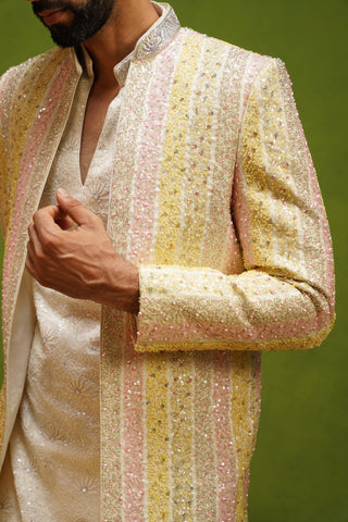 AAFREEN MULTI JODHPURI SET WITH V NECK KURTA