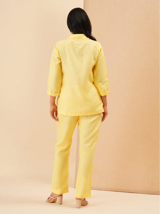 Yellow Pantera Zipper Co-ord Set