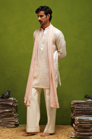 NEEL IVORY  SHORT KURTA SET WITH DUPATTA
