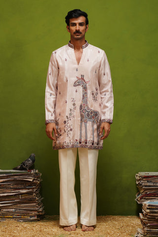 SAFARI PINK SHORT KURTA SET