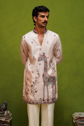 SAFARI PINK SHORT KURTA SET
