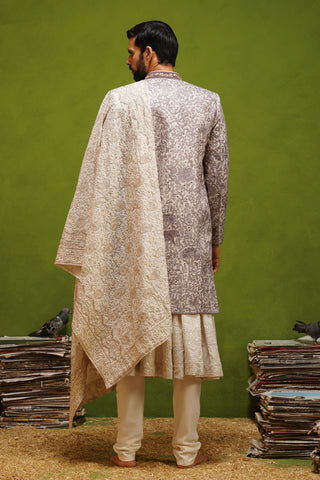 MEHRAN LAVENDER SHERWANI SET