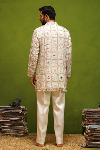 PATOLA IVORY SHORT KURTA SET