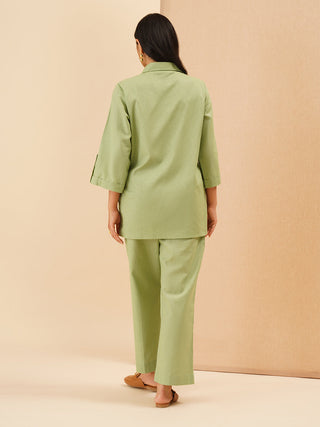 Sage Green Agnès Button Down Co-Ord Set