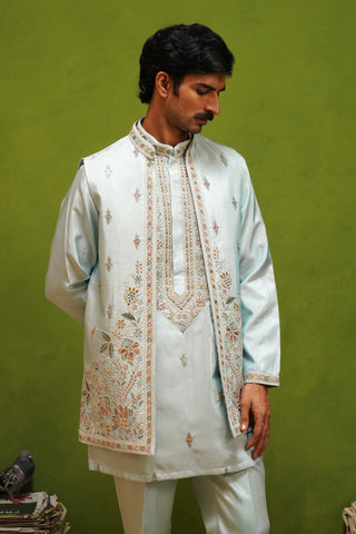 KIAAN SKY SHORT KURTA JACKET  SET