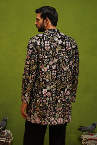 ROOH BLACK SHORT KURTA SET