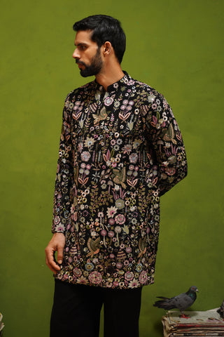 ROOH BLACK SHORT KURTA SET